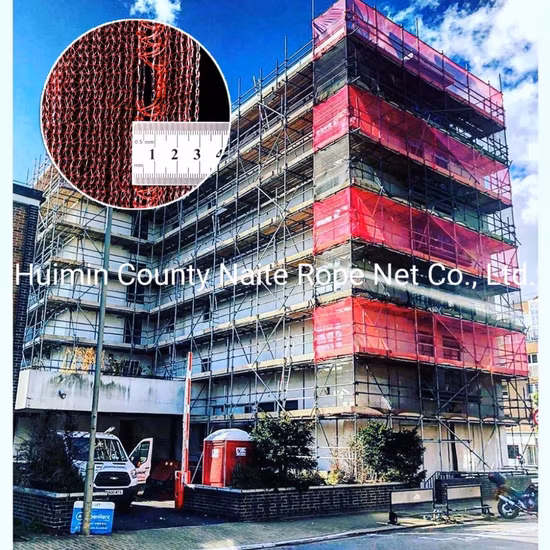 100% HDPE 1/6 インチ 110 g/m² 黒、オレンジ色のスプリンターメッシュ